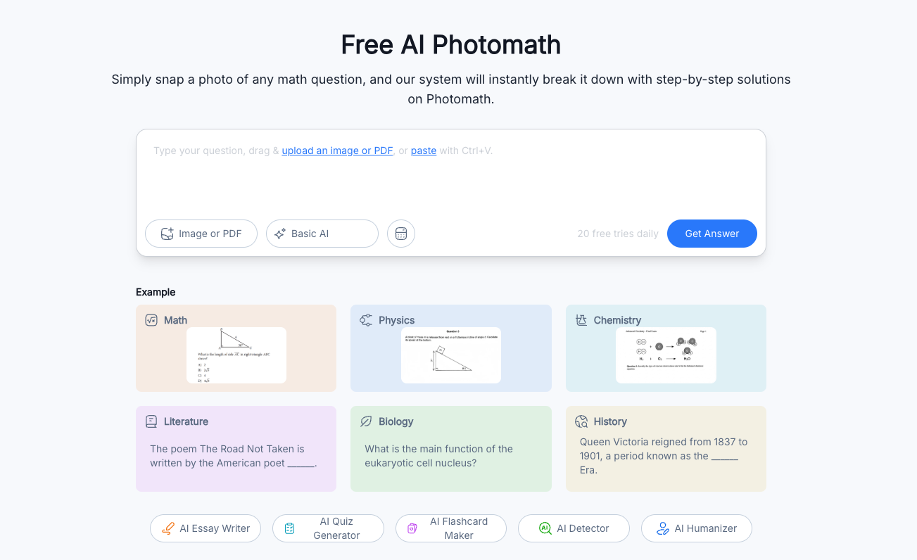 NoteGPT Free AI Homework Solver & PDF Study Interface