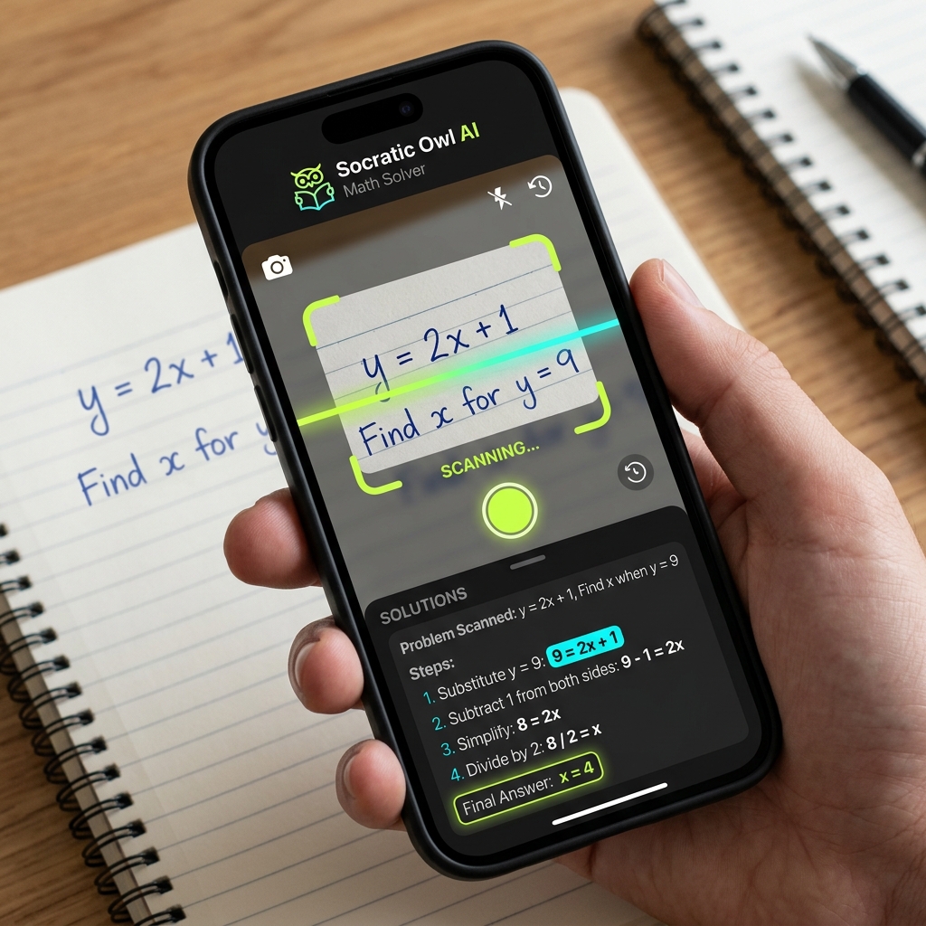 Socratic Owl Camera Scanner solving system of equations